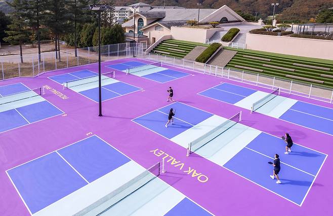 A view of the Pickleball Park, which opened in October last year at Oak Valley Resort in Wonju, Gangwon-do. /Oak Valley