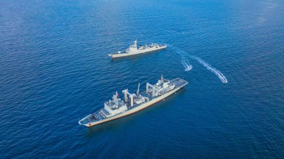 지난 1월 실시된 중국 함대의 대테러 및 해적 퇴치 훈련 관련 자료사진. 신화통신=연합뉴스