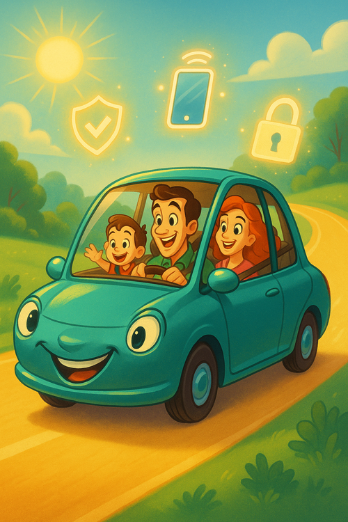 안전운전을 실천하며 보험료도 할인받는 운전자를 주제로 생성형 AI가 만든 이미지 [챗GPT]