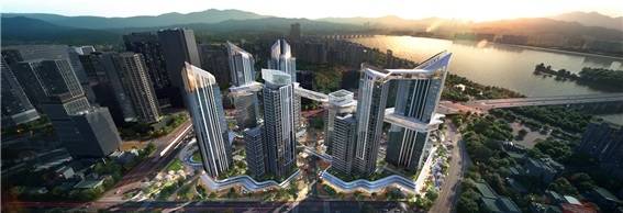 HDC현대산업개발이 용산 정비창 전면 1구역 재개발 구역에 제시한 조감도. [HDC현대산업개발 제공]