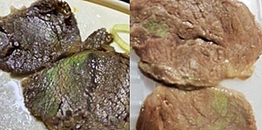 형광색이 도는 고기 [식품안전정보원 제공]