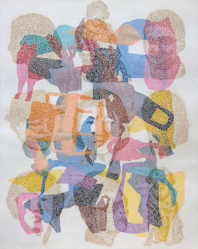 만남_인연2 2024 73x92 cm Incense, Mixed media on hanji paper *재판매 및 DB 금지