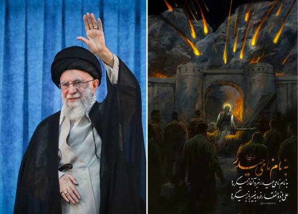 아야톨라 알리 하메네이 이란 최고지도자(왼쪽)는 이스라엘에 대한 강력한 응징을 예고했다. 출처=AFP 연합뉴스·알리 하메네이 엑스