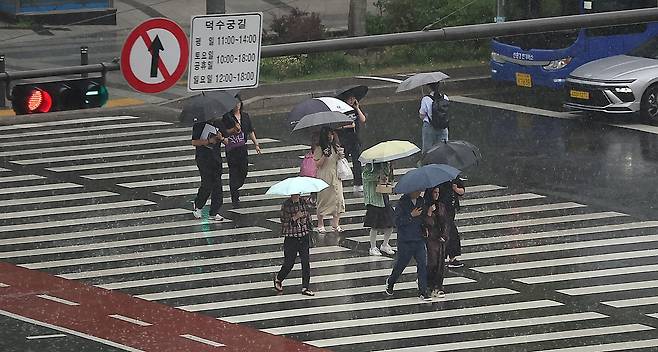 비 내리는 거리. /뉴스1