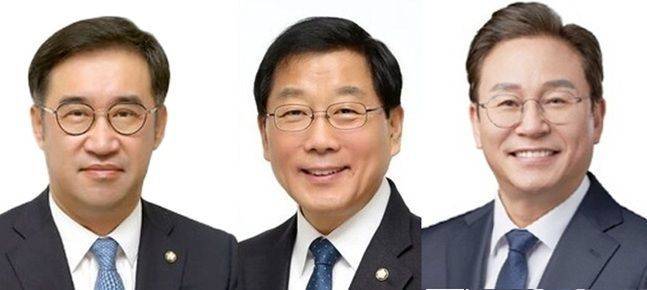 왼쪽부터 더불어민주당 맹성규 의원, 윤후덕 의원, 손명수 의원. ⓒ각 의원실