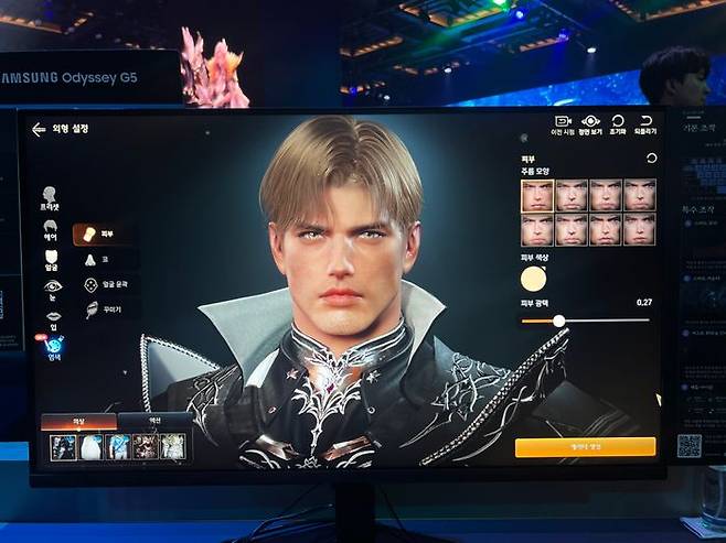 이용자는 캐릭터 직업군을 고른 후 커스터마이징을 진행하게 된다. 취향껏 전사 캐릭터의 외형을 꾸며 봤다.ⓒ데일리안 이주은 기자