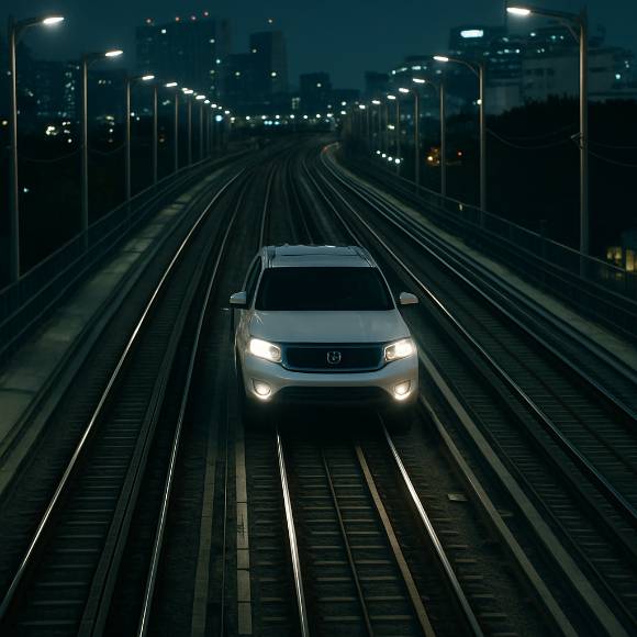 만취 상태로 운전하다 지하철 선로에까지 진입한 여성이 경찰에 붙잡혔다. 챗GPT로 생성한 가상 이미지. [사진=챗GPT]