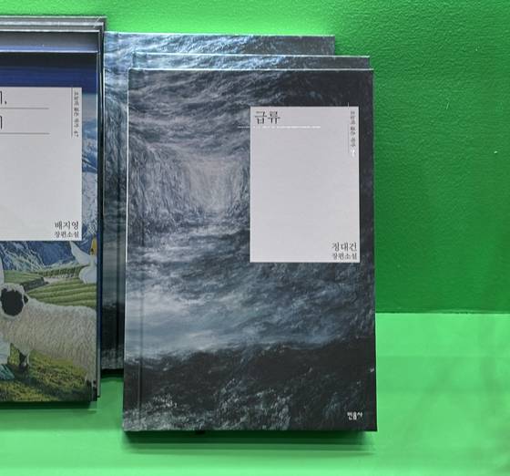 Copies of "Torrents" (2022) by Jang Dae-gun are displayed at this year's Seoul International Book Fair [LEE JIAN]