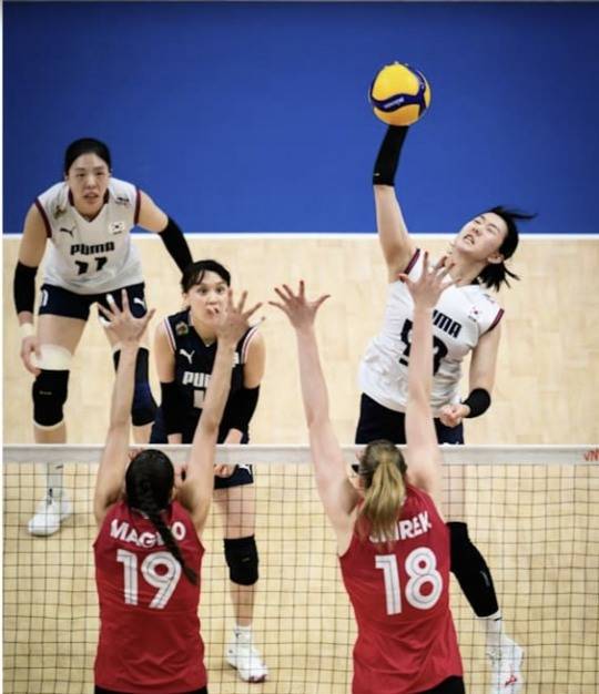 강소휘의 공격. 사진[연합뉴스]