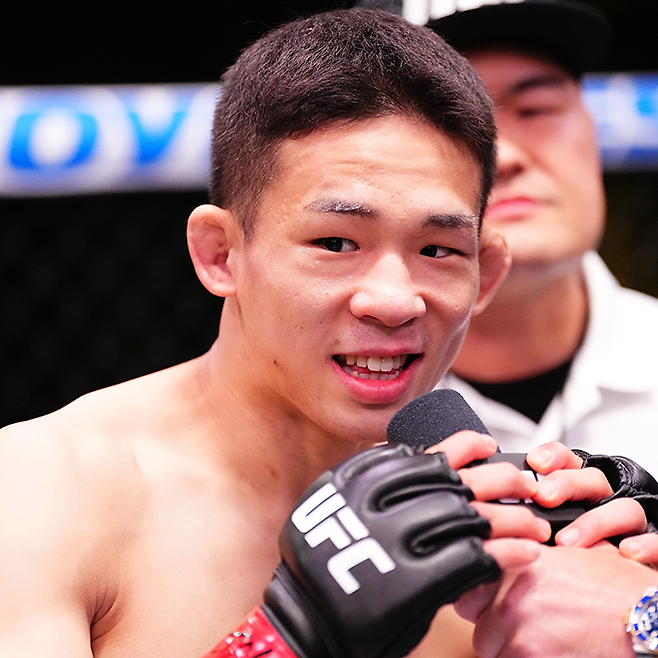 박현성이 2025년 5월 미국 네바다주 엔터프라이즈에서 UFC 데뷔 2연승을 달성한 소감을 말하고 있다. 사진=TKO