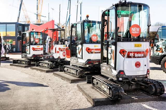 ‘2025 바우마’ 현장에 전시된 두산밥캣의 굴착기.  두산밥캣 제공