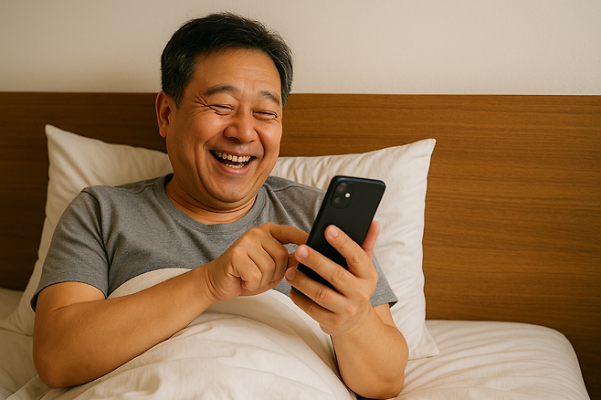 50대 앱테크 이용자들의 수익 성적표가 ‘전 연령 1위’를 기록했다.  [챗GPT를 이용해 제작함]