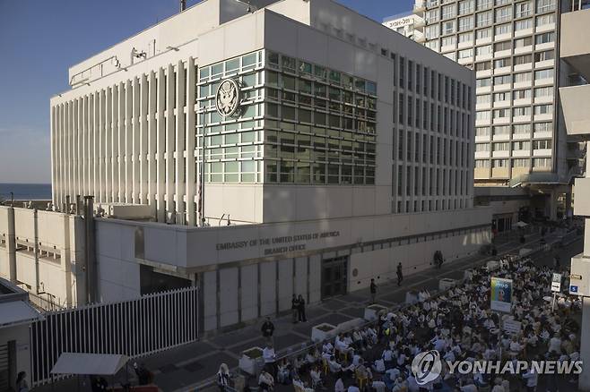 이스라엘 텔아비브의 미국대사관 분관 [AP 연합뉴스 자료사진. 재판매 및 DB 금지]