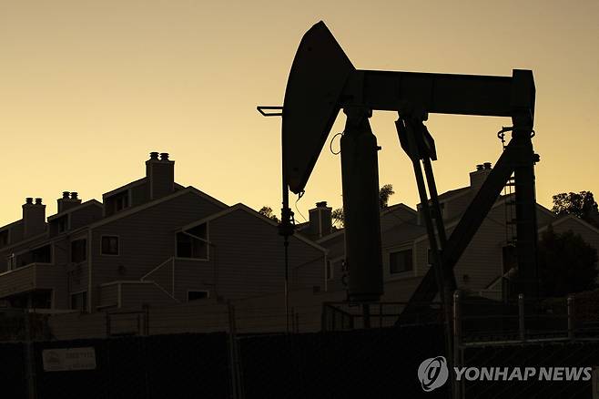미국 캘리포니아주 로스앤젤레스 원유 펌프잭 [연합뉴스 자료제공]