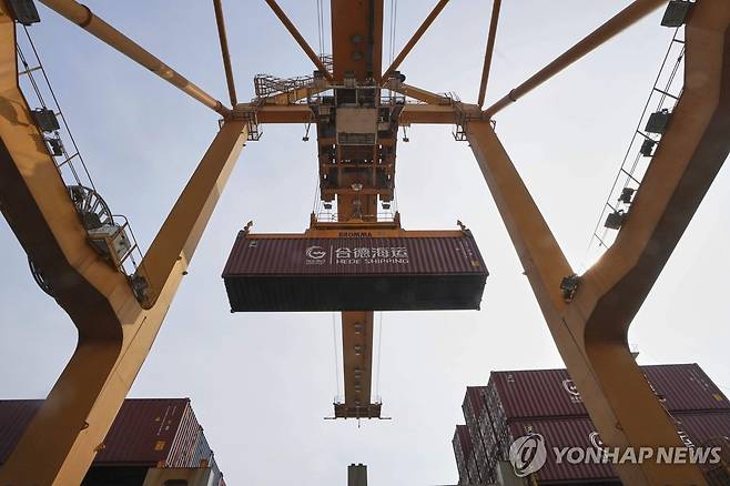 태국 방콕 무역항 [AP 연합뉴스 자료사진. 재배포 및 판매 금지]