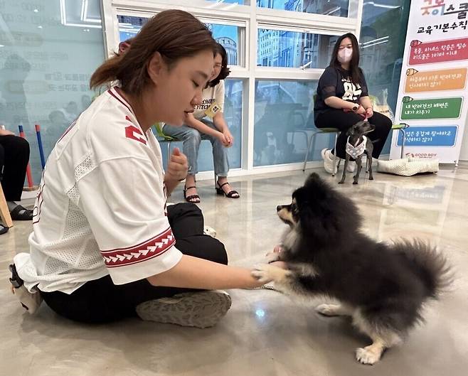 ▲ 반함에서 행동교정 교육이 진행되고 있는 모습. /사진제공=광명시