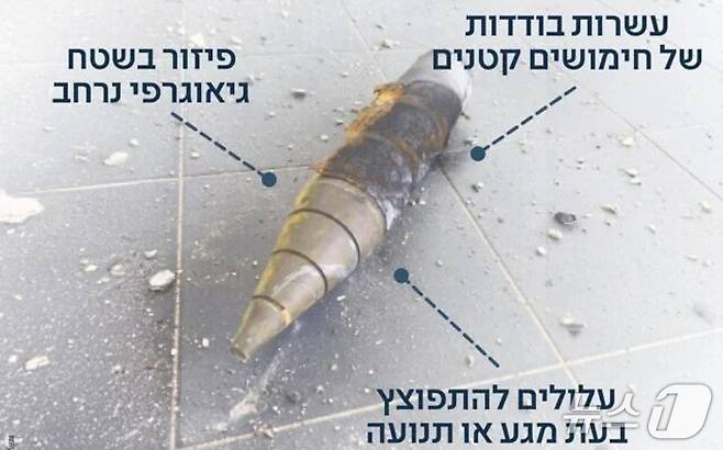 이스라엘방위군(IDF)은 19일(현지시간) 이란이 집속탄 탄두를 장착한 탄도미사일을 발사했다며 위험을 경고했다.(타임스오브이스라엘 갈무리).