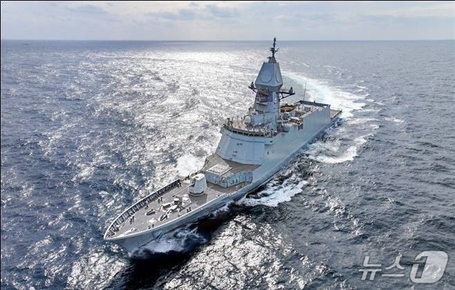 울산급 충남함(Batch-Ⅲ) 항해 시운전.(해군 제공)