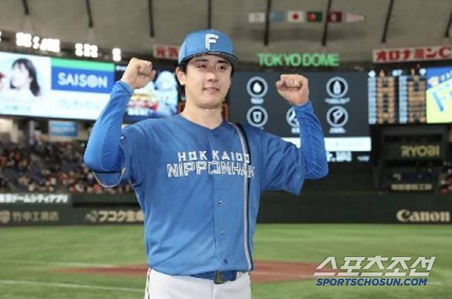 기타야마는 9회말 2사후 마지막 타자에게 시속 153km 직구를 던져 경기를 끝냈다. 경기 내내 요미우리 타자들을 압도했다. 사진캡처=니혼햄 파이터스 SNS