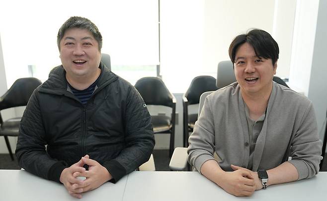 에피드게임즈 한정현 대표와 심정선 부사장(사진=게임동아)