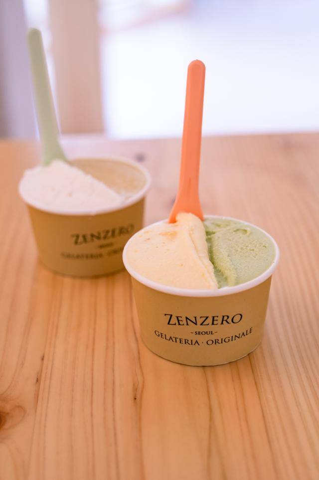 '젠제로'의 젤라토는 페이스트가 아닌 원물을 사용해 만든다. 장준우 제공