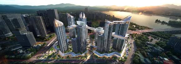 HDC현대산업개발이 용산정비창 전면1구역 재개발 구역에 제시한 조감도. [사진=HDC현대산업개발]