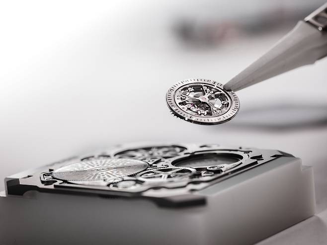 투르비용 케이지의 모습. 사진 불가리