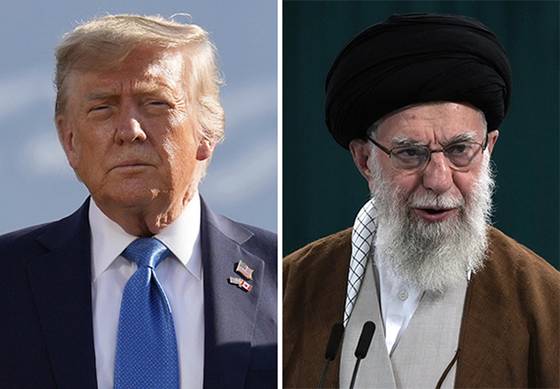 도널드 트럼프 미국 대통령(왼쪽)과 아야톨리 알리 하메네이 이란 최고지도자. 중앙포토