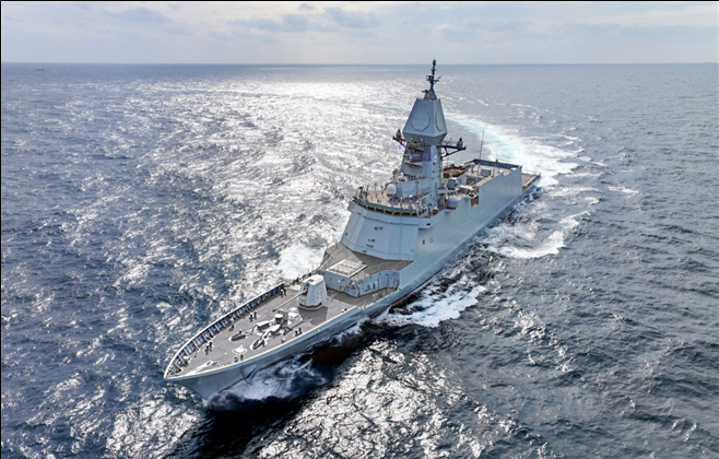 경북함 동급 함정인 ‘충남함’ 항해 시운전 자료사진. [사진제공=해군·방위사업청]