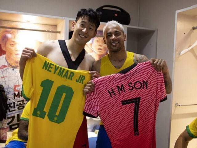 손흥민과 네이마르/브라질축구협회