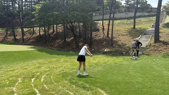 19일 방문한 워커힐 골프클럽의 숏게임 콤플렉스. 신현주 기자