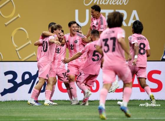 기뻐하는 인터 마이애미 선수들. /AFPBBNews=뉴스1