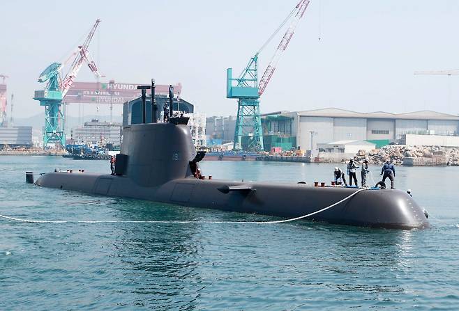 창정비 마친 '윤봉길함' [HD현대중공업 제공. 재판매 및 DB 금지]