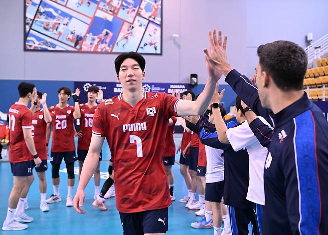 남자배구대표팀의 허수봉(AVC 제공)