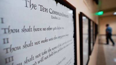 애틀랜타 조지아 의회 복도에 게시된 십계명 연합뉴스