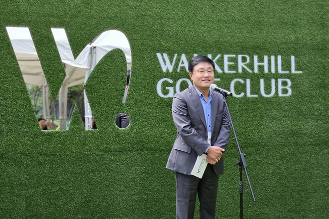 지난 19일 서울 광진구 워커힐 호텔앤리조트 서울에서 진행된 ‘워커힐 골프클럽’&nbsp;기자간담회에서 현몽주 대표가 발언하고 있다.