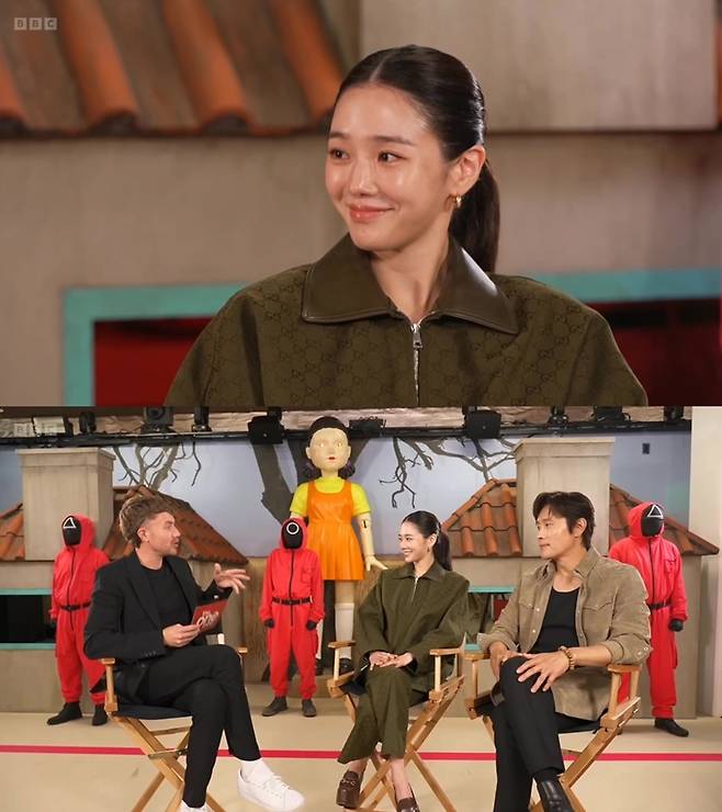 영국 BBC 토크쇼 ‘더 원 쇼’에 출연한 배우 박규영의 주요장면. 사진 BBC 방송화면 캡처