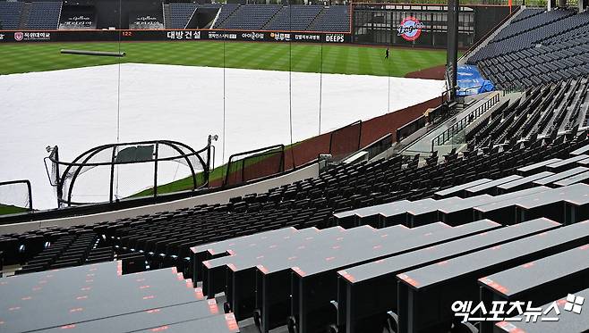 키움 히어로즈와 한화 이글스는 21일 대전 한화생명 볼파크에서 2025 신한 SOL Bank KBO리그 시즌 7차전 경기를 치를 예정이었다. 그러나 계속되는 장맛비에 두 팀은 이틀 연속 휴식을 취하게 됐다. 엑스포츠뉴스DB