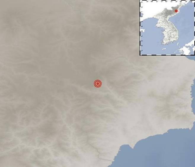 지진 발생 지점ⓒ기상청 제공