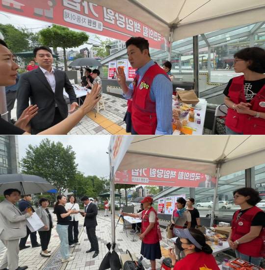 유튜브 채널 '윤PD TV'는 지난 6월21일 서울 동작구 숭실대 입구 부근에서 열린 한동훈 국민의힘 전 대표 지지자들의 책임당원 모집 행사에 동참하던 중, 동작을(乙) 지역구 시·구의원들이 찾아와 '당협위원장인 나경원 의원에게 알렸는지, 집회 신고했는지' 따져 물으며 벌어진 갈등 장면을 생중계했다. 친한(親한동훈)계 일원으로 당원배가운동에 동참한 비례대표 진종오 국회의원 등이 해당 지방의원들과 대립했다.<유튜브 채널 '윤PD TV' 중계영상 갈무리>