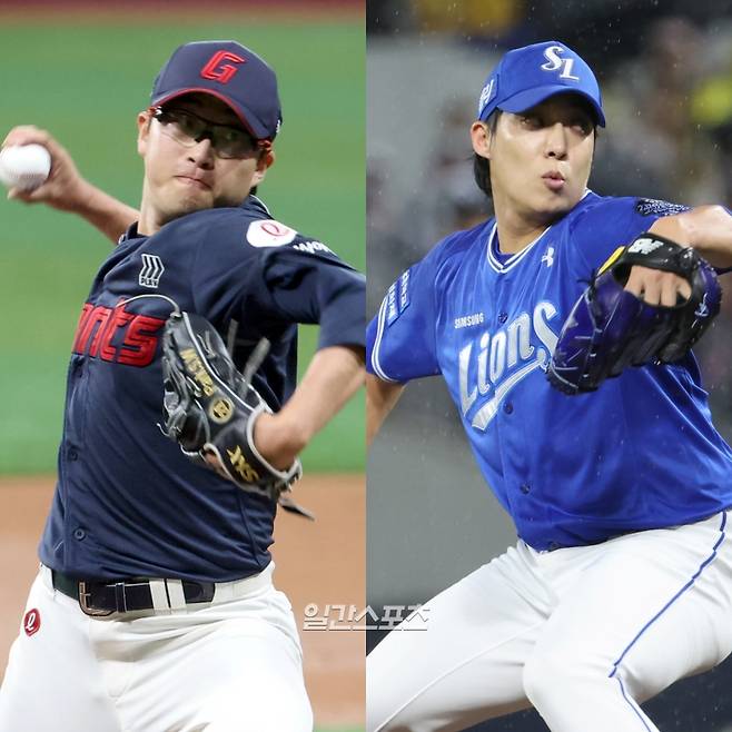 롯데 박세웅-삼성 원태인. IS 포토