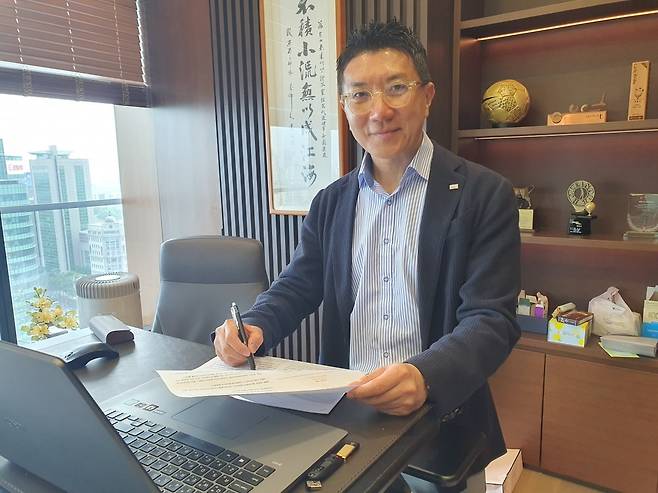 김응석 미래에셋벤처투자 대표가 성장 동력에 대해 설명하고 있다. 윤현주 기자