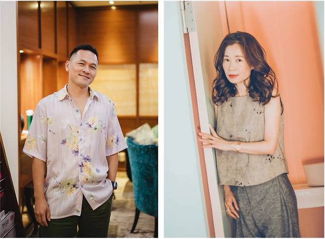 2025 서울국제도서전에 방문한 대만 작가 천쓰홍(왼)과 천쉐. 각각 민음사, 본인 제공