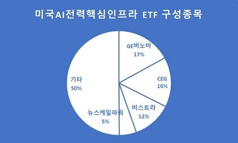 삼성자산운용의 미국AI전력핵심인프라 ETF 주요 구성 종목. <자료=ETF체크>