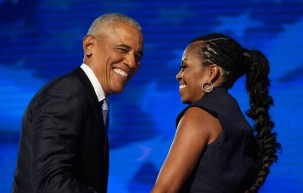버락 오바마 전 미국 대통령과 부인 미셸 여사. 연합뉴스