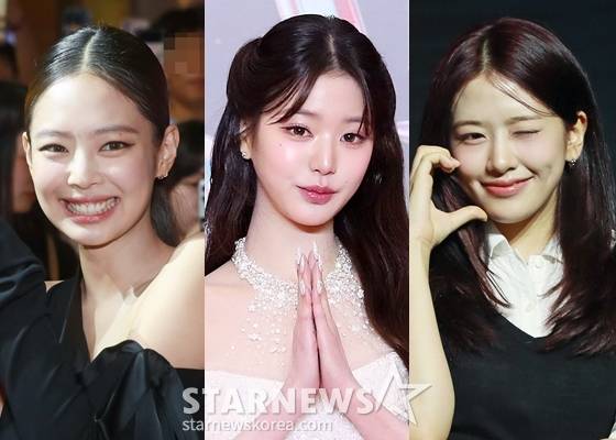 블랙핑크 제니, 아이브 장원영, 아이브 안유진(왼쪽부터) /사진=스타뉴스