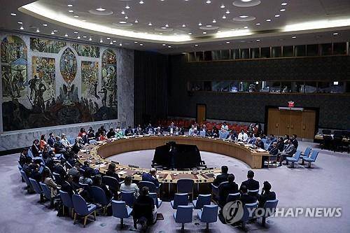 유엔 안보리 회의장 [AFP 연합뉴스 자료사진. 재판매 및 DB 금지] [2025.06.14 송고]