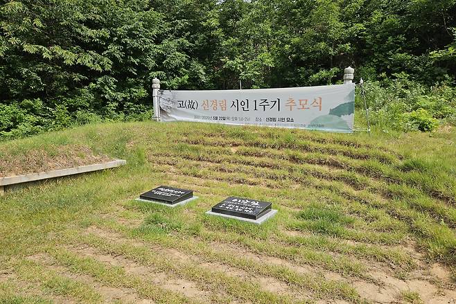 충북 충주시 노은면 상입장리에 있는 시인 신경림의 묘. /김두규 제공