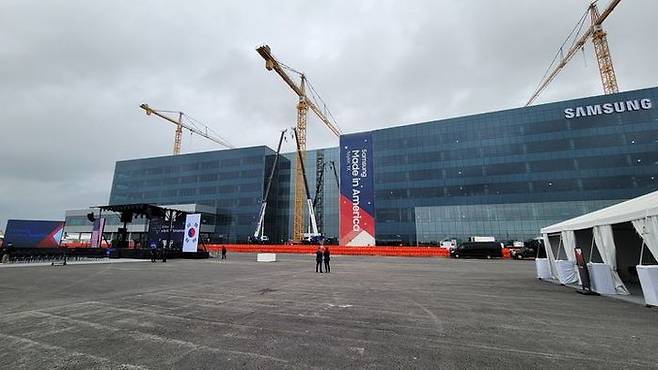 삼성전자가 미국 텍사스주 테일러시에 건설하고 있는 반도체 공장ⓒ삼성전자