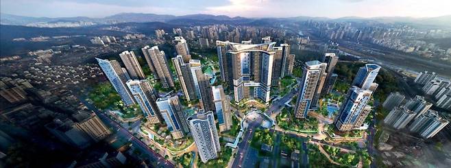 구리 수택동 재개발사업지 조감도 현대건설 제공